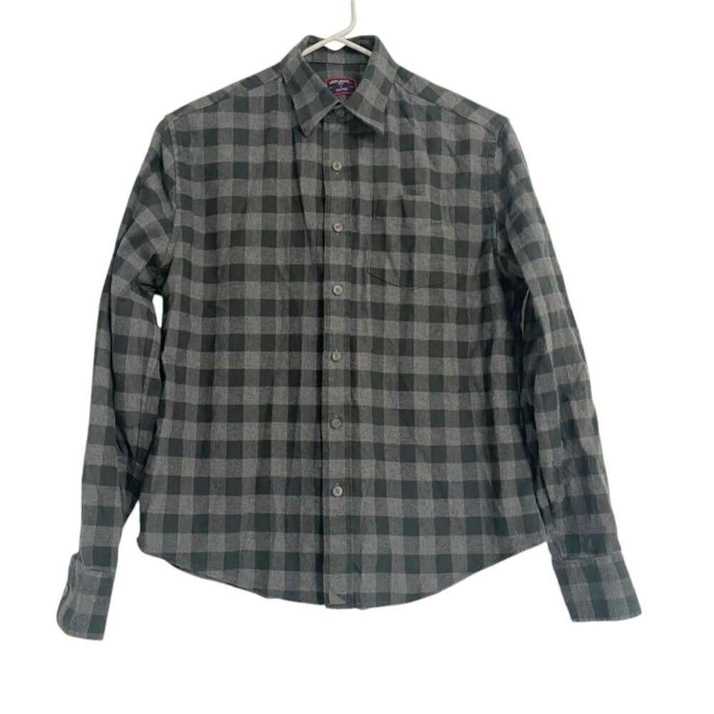 Boys UNTUCKit Size 14 Button Down Shirt Long Sleeve Plaid